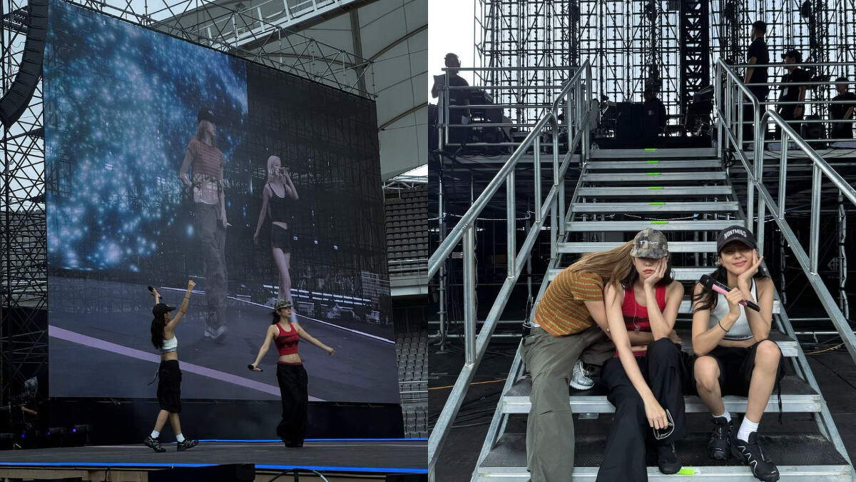 BLACKPINK於2025《DEADLINE》世界巡迴演唱會首爾場的舞台合照 (Photo / Instagram@sooyaaa__)