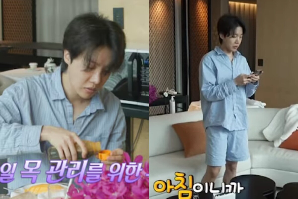 BTS防彈少年團成員J-Hope於綜藝《全知干預視角》中穿著JAJU條紋睡衣