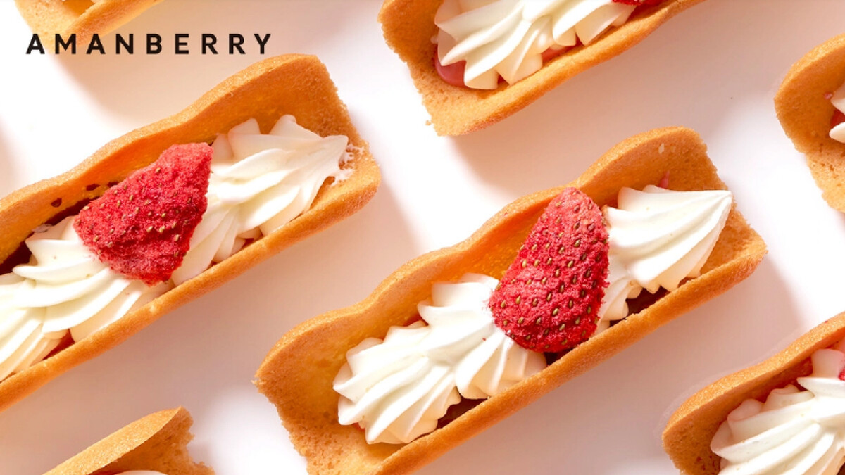 Amanberry草莓奶油餅乾，X@hakata_hankyu