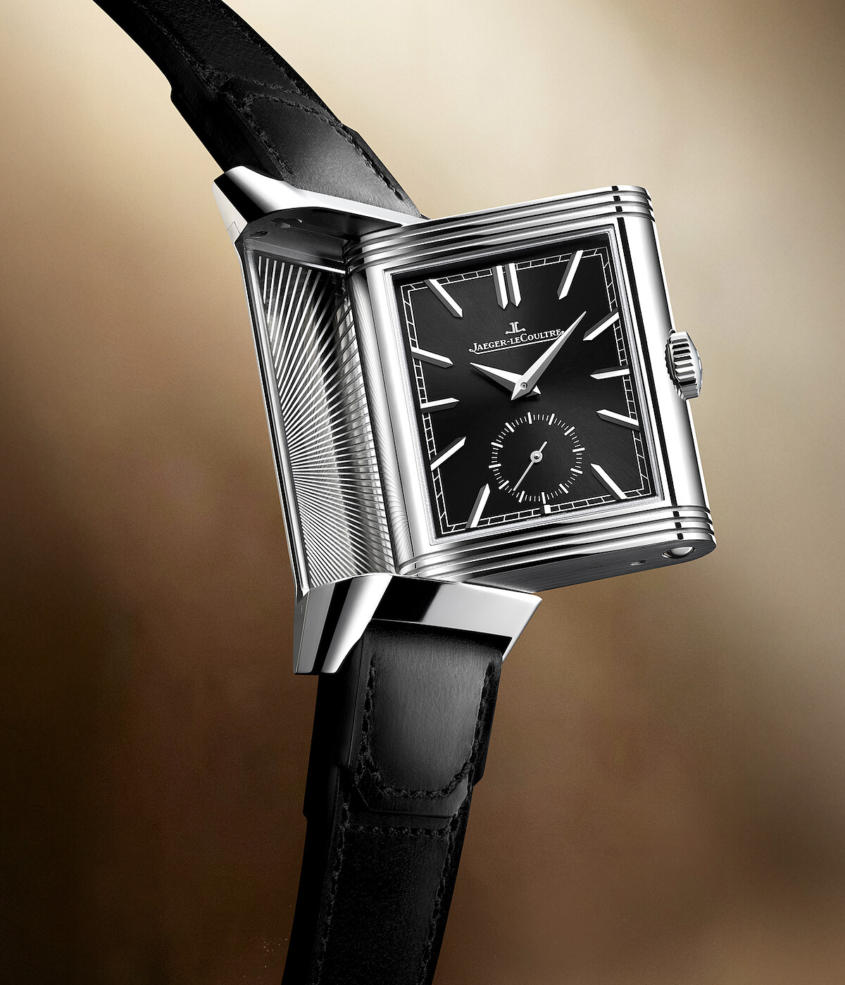 積家經典錶款Reverso Tribute Duoface翻轉系列雙時區小秒針腕錶