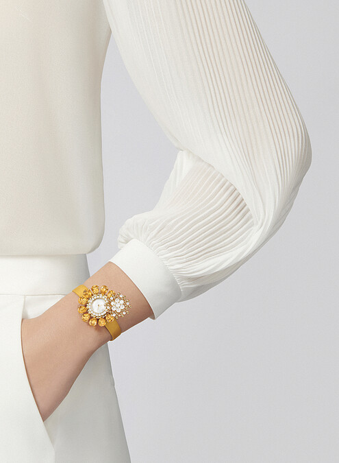 Fleurs d&rsquo;Hawa&iuml; Secret腕錶_黃水晶