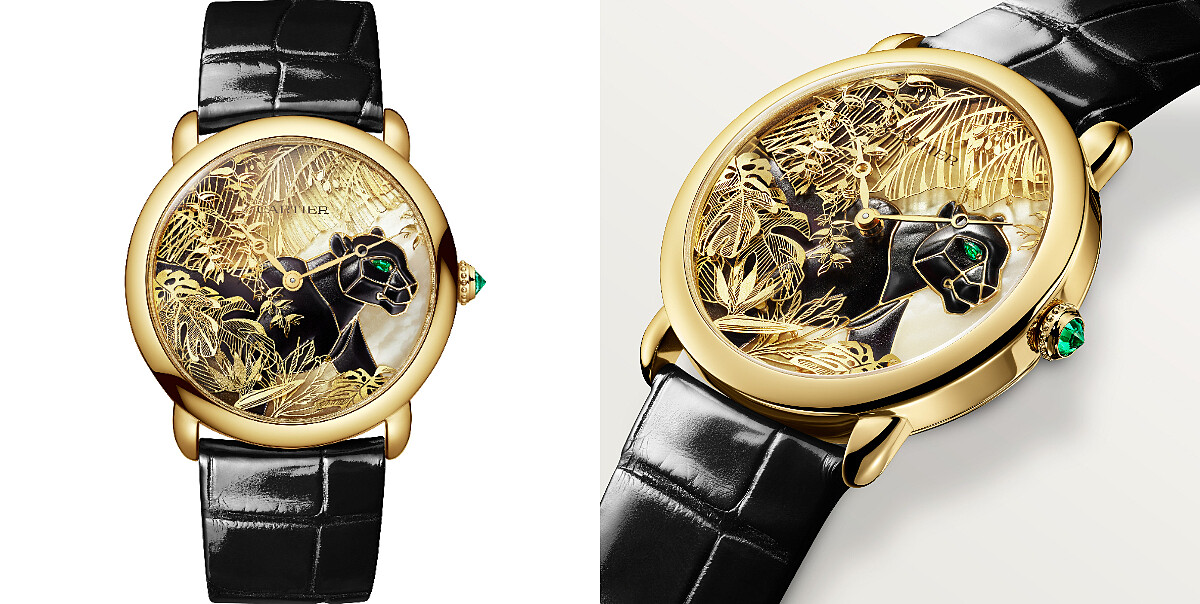 Ronde Louis Cartier Panth&egrave;re M&eacute;tiers d'Art美洲豹大師工藝腕錶。