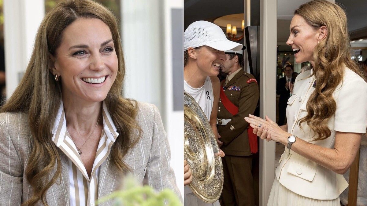 凱特王妃出席溫布頓網球公開賽！簡約圈式耳環+修身洋裝打造優雅好氣色