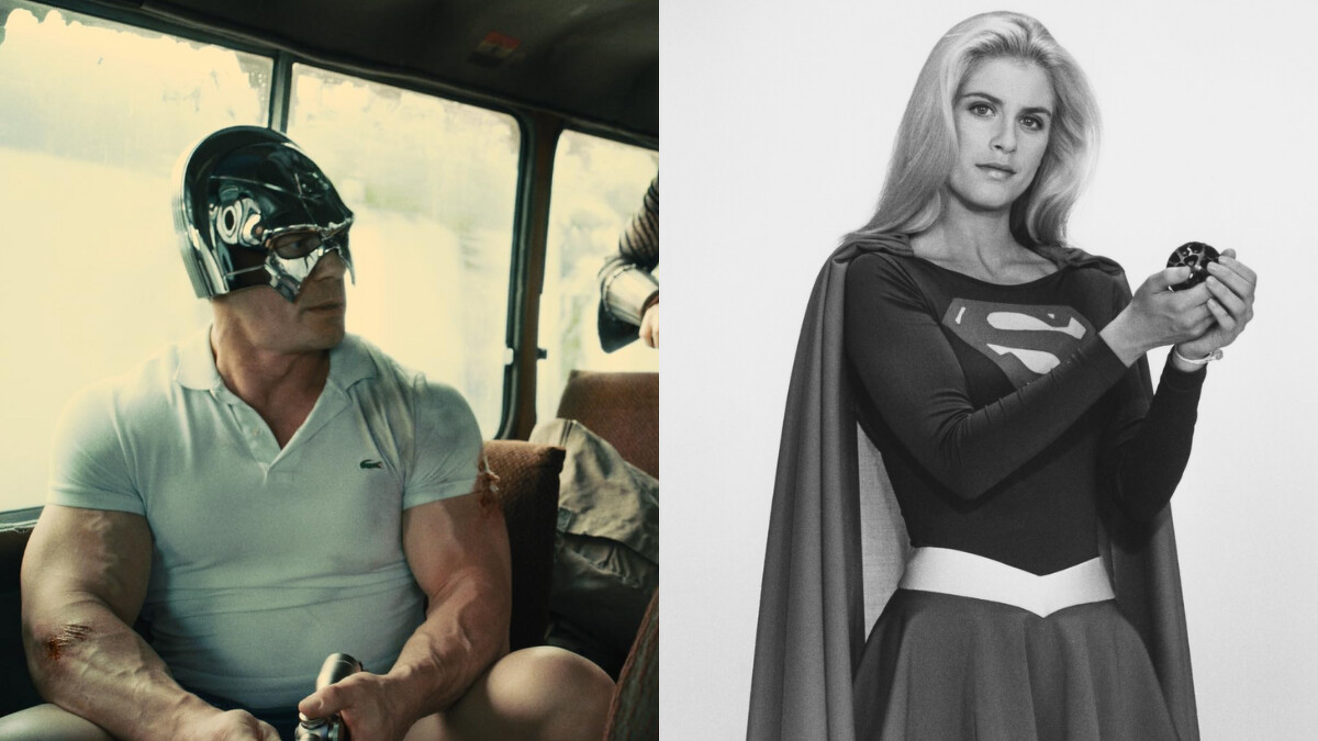 約翰希南（左）與「超少女」卡拉佐艾爾（右）在《超人》電影中驚喜客串。