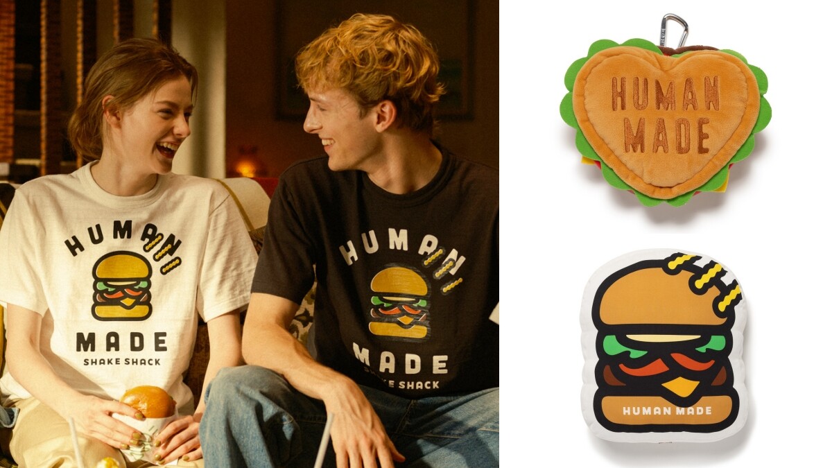 漢堡控快看！Human Made聯名Shake Shack太香，愛心漢堡掛飾、抱枕…開賣日是這天