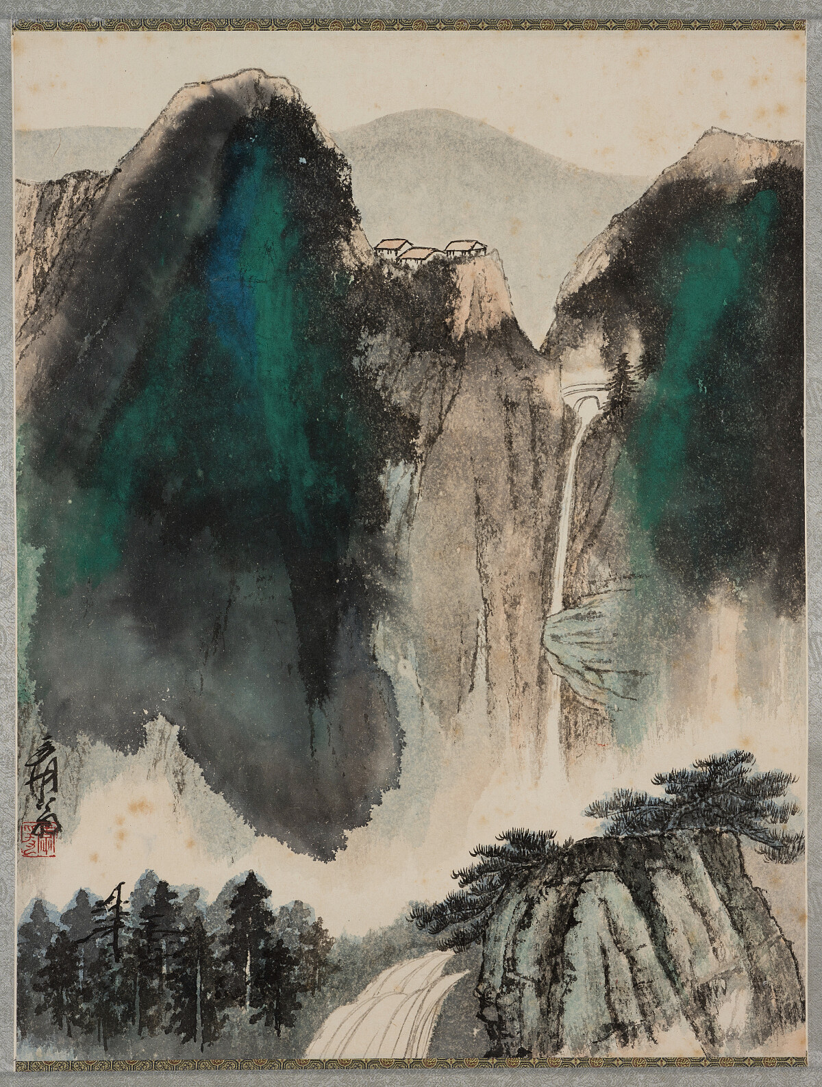 張大千 《潑彩山水》 61.0&times;47.0公分 起拍價HK$1,000