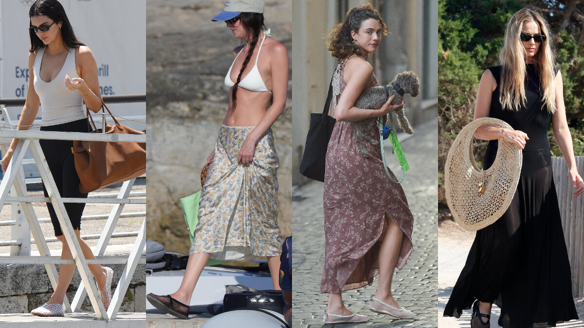 女星超模度假腳上穿什麼？達珂塔強生、瑪格麗特庫利人人一雙就知道漁網平底鞋有多紅了