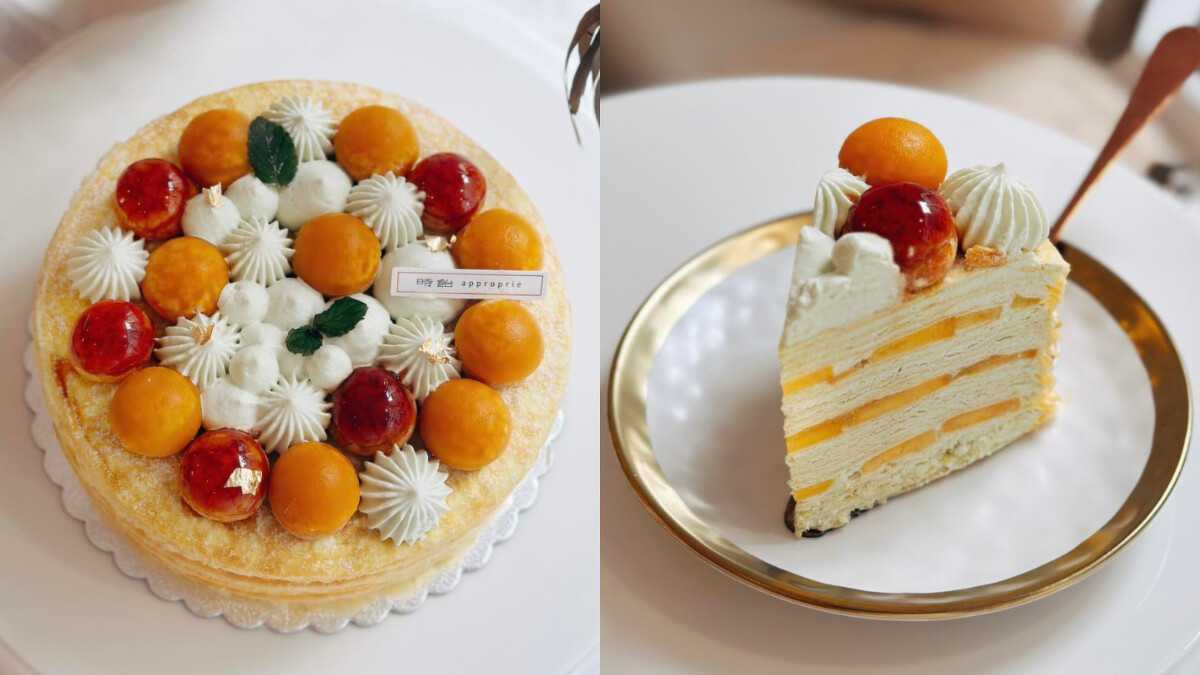 時飴Appropri&eacute; 2025父親節限定斑蘭芒果聖多諾黑千層蛋糕