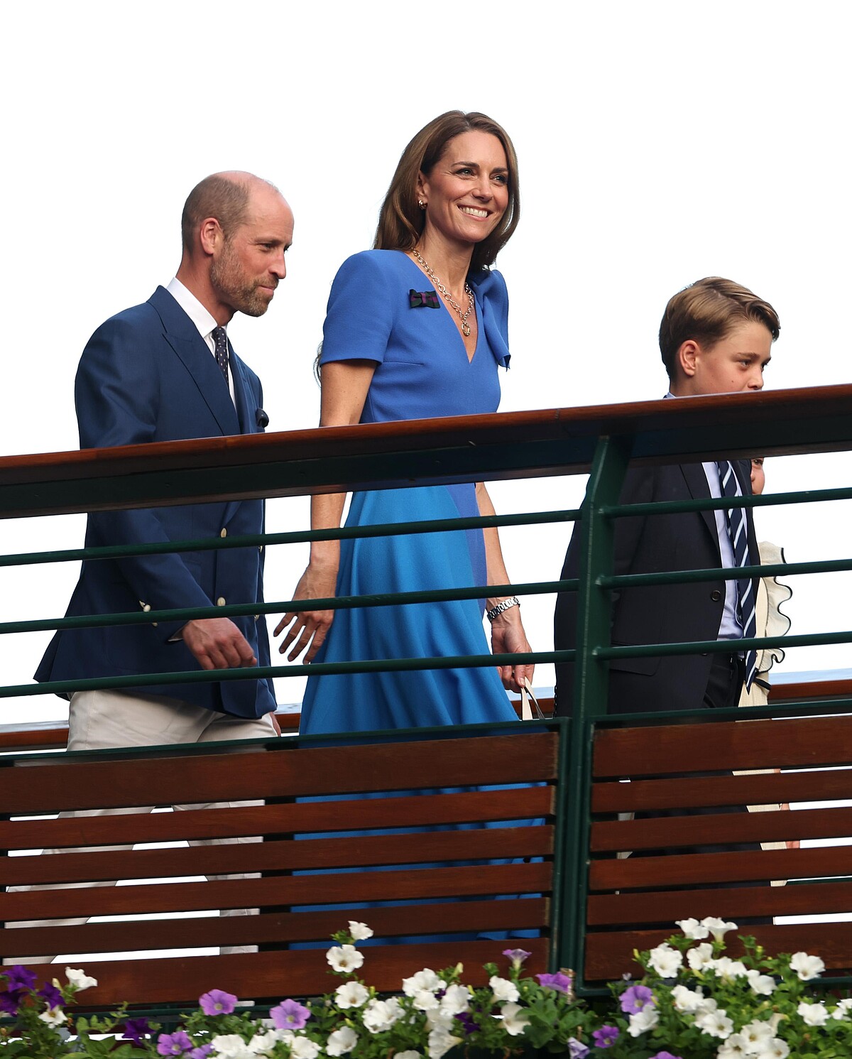 凱特王妃身穿寶藍色Roksanda洋裝現身2025溫布頓網球錦標賽