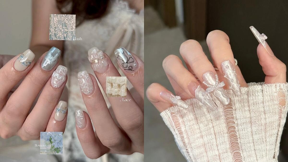 2025夏日美甲推薦「蕾絲美甲」！6款系列浪漫範本，甜美又優雅