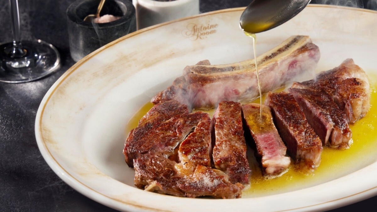油淋風味帶骨紐約客牛排