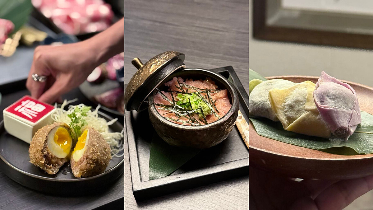 手作漢堡排、黑鮪魚蓋飯、手作綜合餛飩