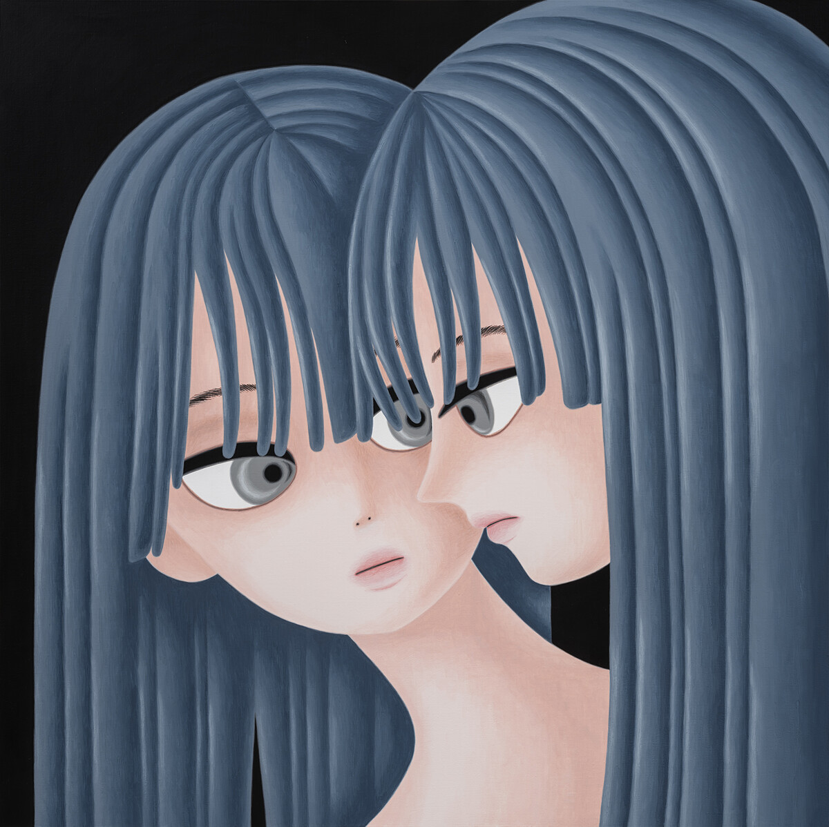 展覽精選作品｜Interest 關注｜2024｜壓克力、畫布｜L100 x W100 cm｜Photo: BSTUDIO (Jeon Byung Cheol), courtesy of Saatchi Yates.