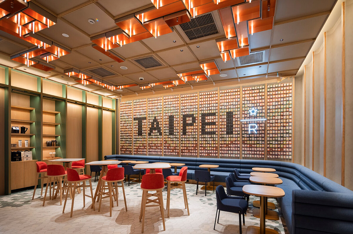 星巴克DREAM PLAZA門市打卡點「DREAM PLAZA台北牆」