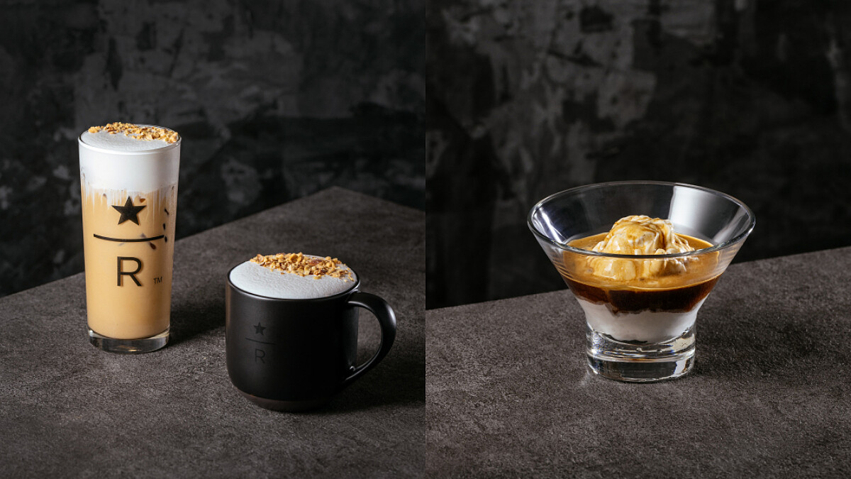 星巴克典藏摩登吧檯飲品：杏語花蜜、典藏經典阿法奇朵