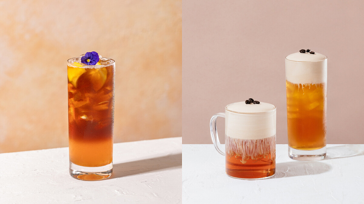 星巴克茶瓦納吧檯飲品：茉莉蜜蜜、熟香烏龍茶那提