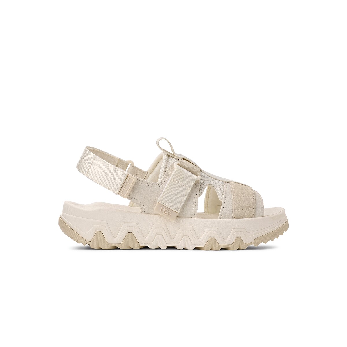 UGG CapTrail Strap Sandal涼鞋,奶油米色厚底設計