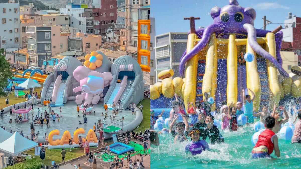 2025旗津風箏節有6座氣墊水樂園