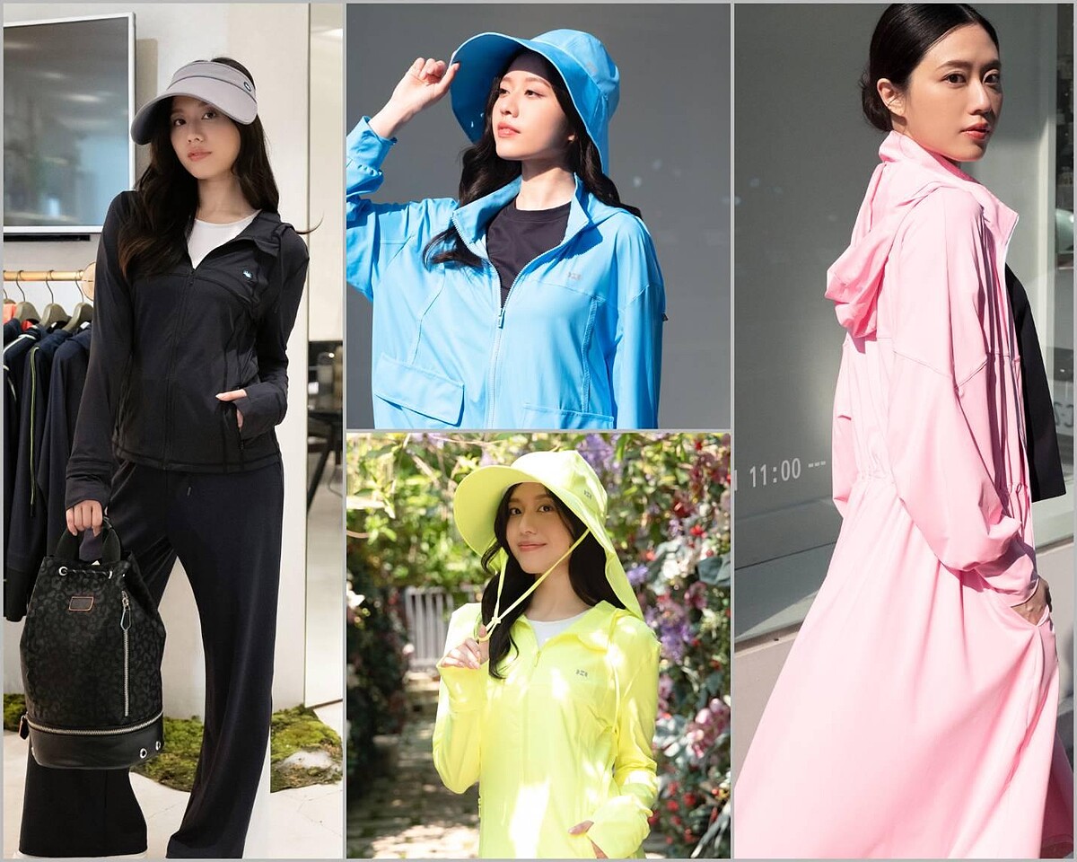▲從經典三原色系後更推出不敗黑色及潮系粉紅防曬外套造型罩衫。( 圖 / HOII后益提供 )