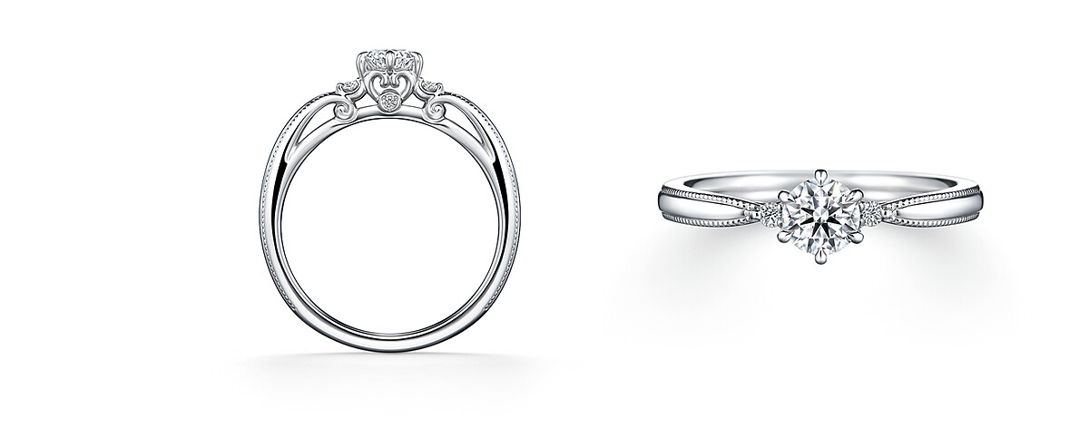 SUBARUBOSHI昴星鉑金訂婚鑽戒。