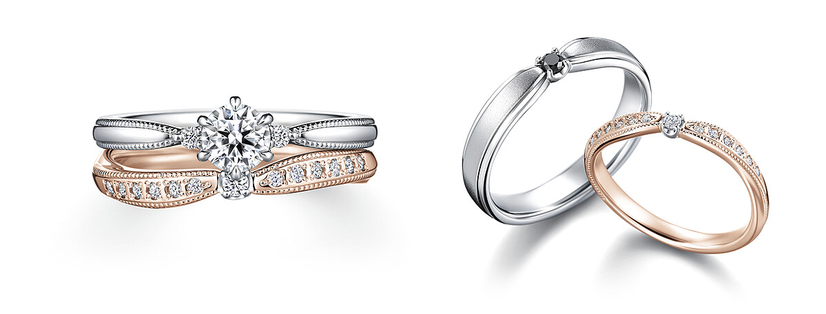 SUBARUBOSHI昴星鉑金訂婚鑽戒、雙金結婚對戒。