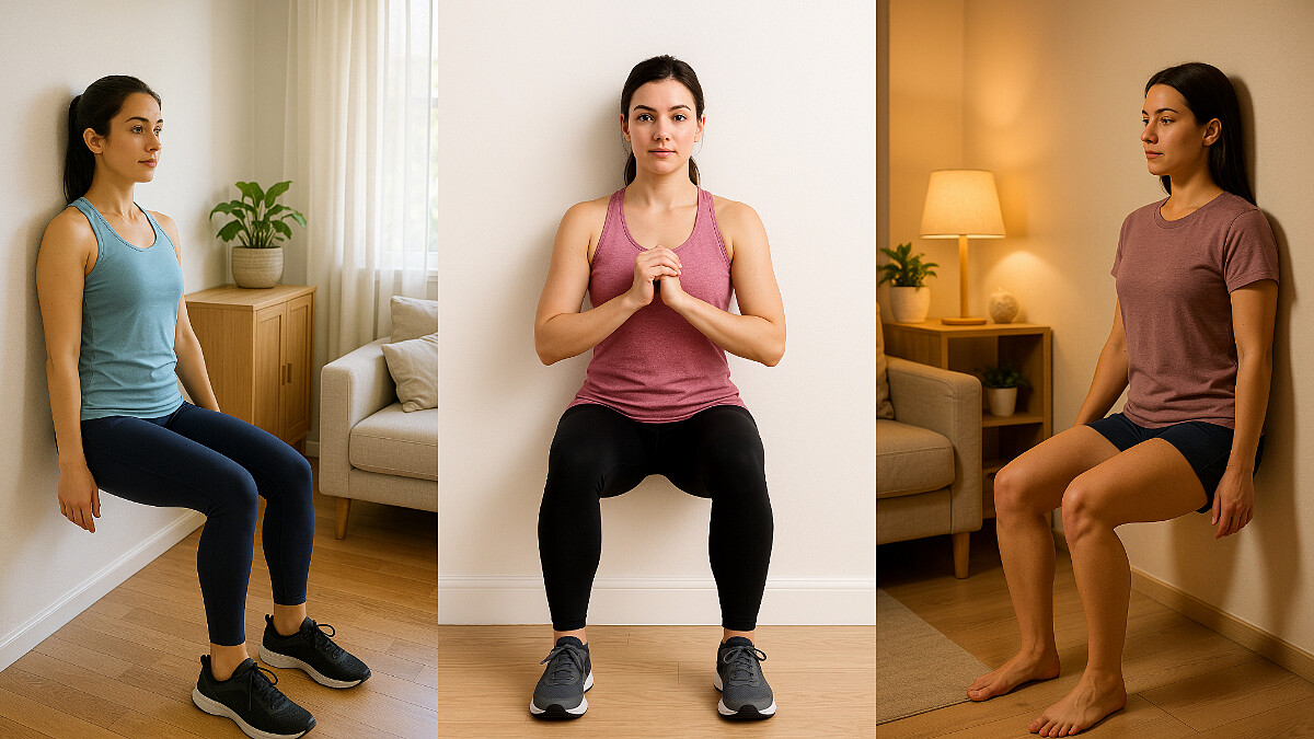 1個動作「靠牆靜蹲」塑形臀腿的秘密武器！可抗老、促進代謝還能降血壓，堅持練一週 膝蓋痠痛無力可恢復80%