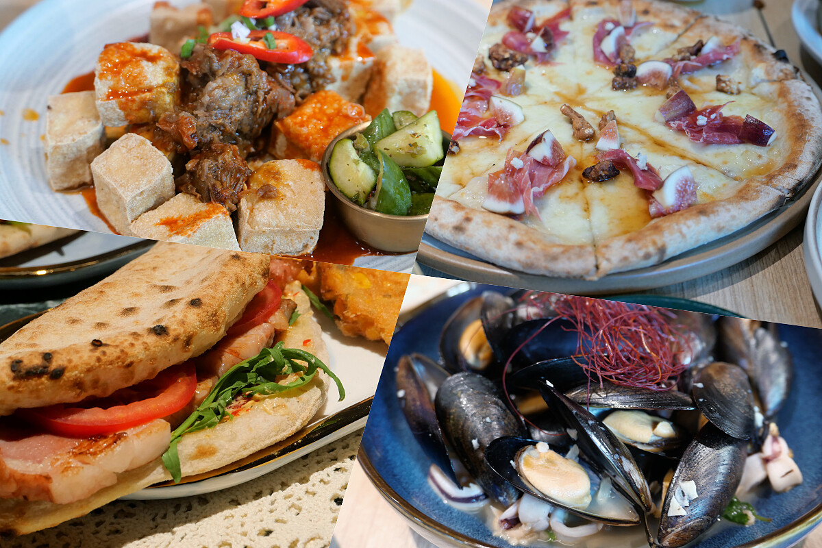 餐廳菜色豐富，創意料理、披薩、下酒小菜應有盡有。