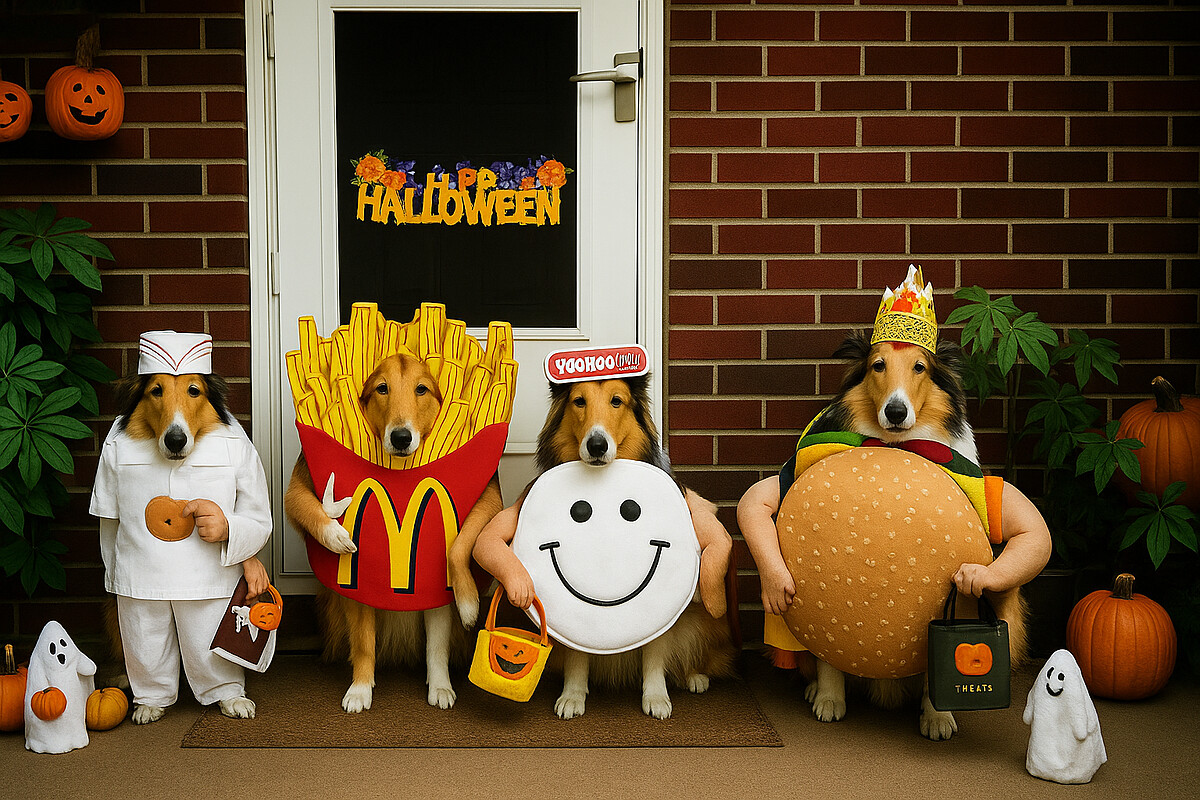 寵物萬聖節變裝：狗狗穿上各類食物服裝