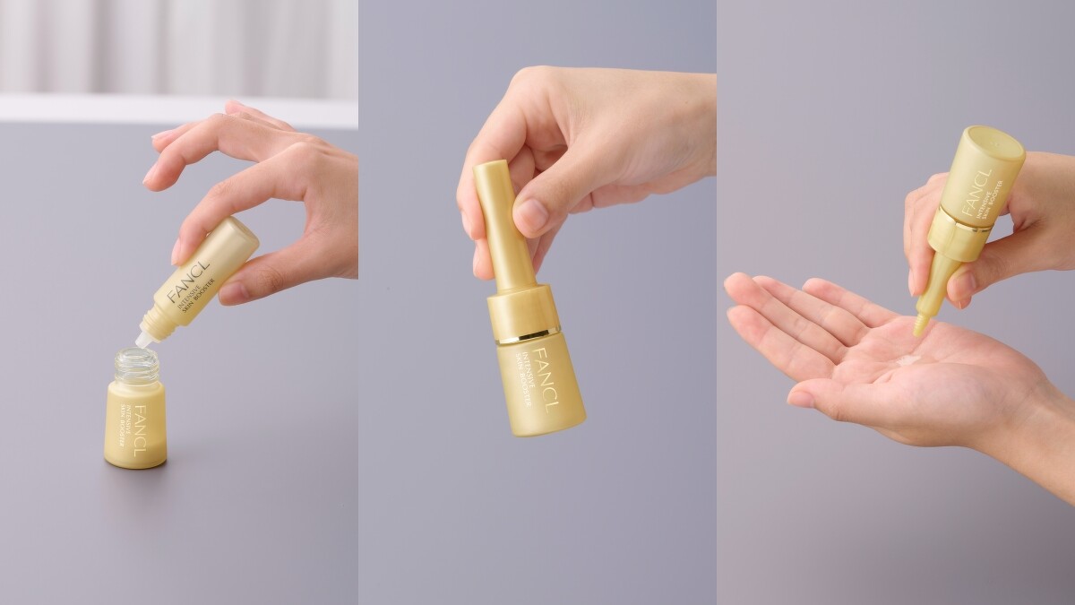 使用時先打開瓶蓋，將精華搖勻後倒入APPS粉末中。待約1-2分鐘，將瓶身輕輕左右搖晃，使APPS與精華液充分混合(勿大力搖晃，避免形成泡沫)。接著除去滴管上的瓶蓋，輕按滴管以滴出美容液，並塗抹於額頭、兩頰及下巴。