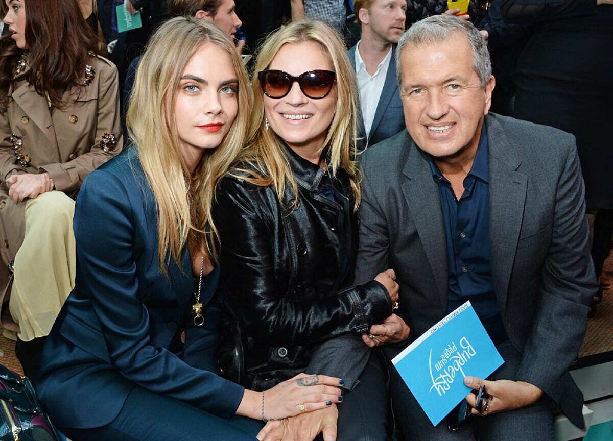 Cara Delevingne, Kate Moss and Mario Testino