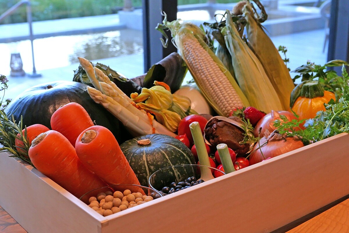 五彩繽紛的食材箱。