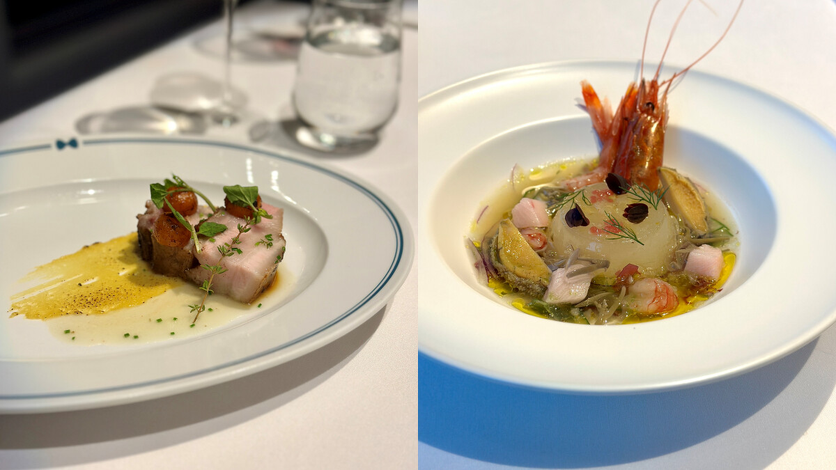 鹽趜味噌熟成豬五花、大船入港石花藻愛玉