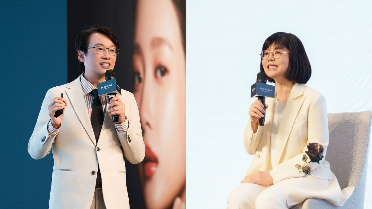 左為台中二林四季皮膚科診所黃勇學院長；右為高雄暨新竹美的整形外科診所楊育莉院長