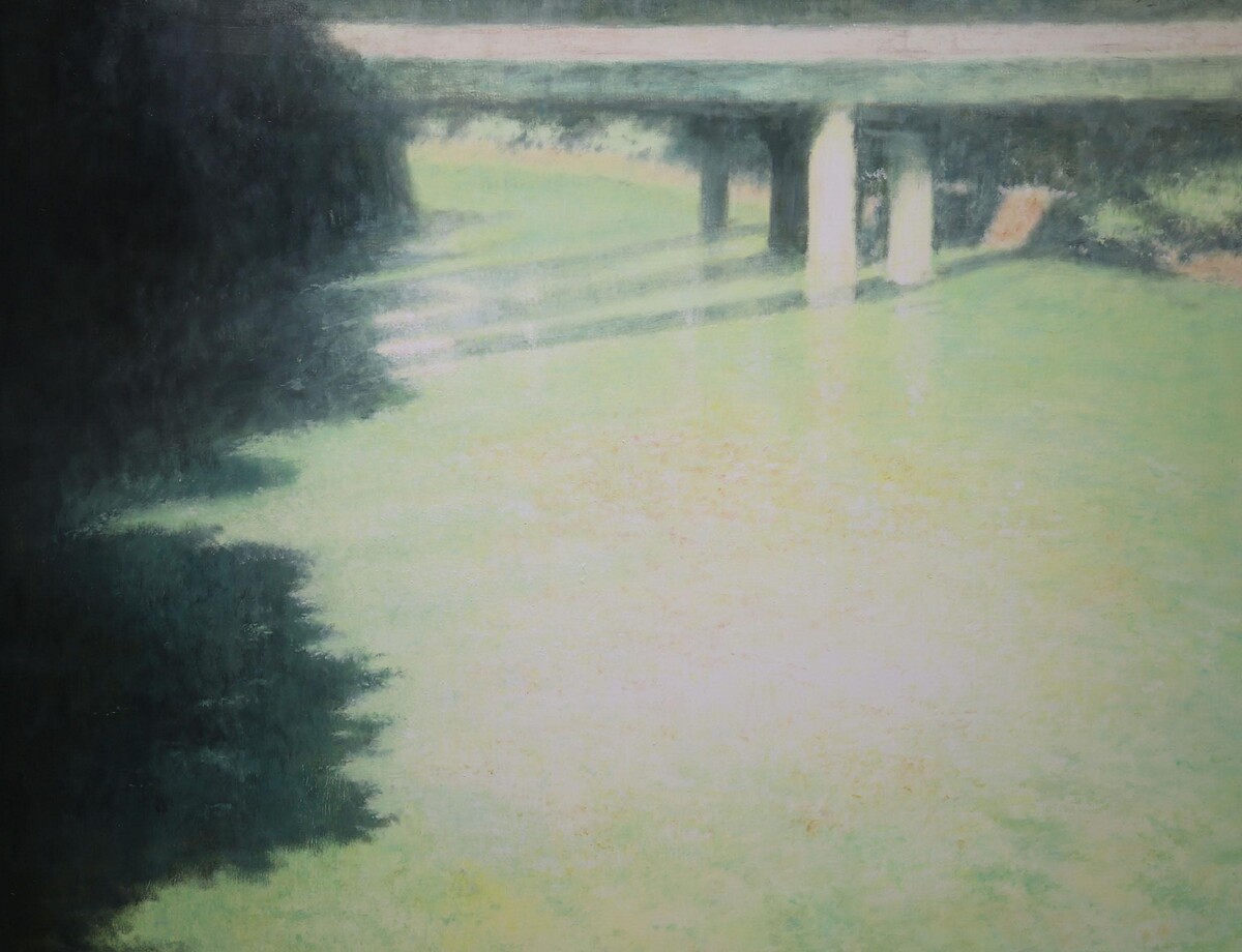 《橋樑之下》｜2025｜油彩、畫布｜112 &times; 145 cm