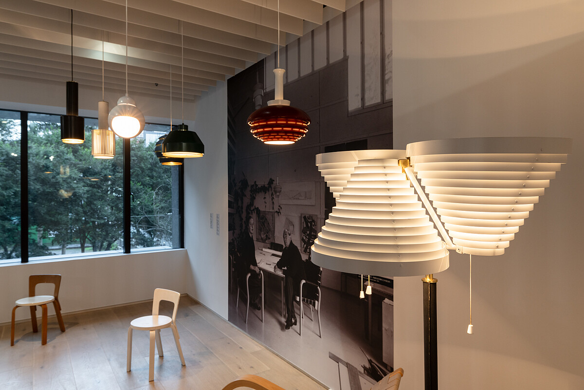 阿爾瓦.阿爾托重視光的特性,常為建築設計專屬燈具 ©忠泰美術館