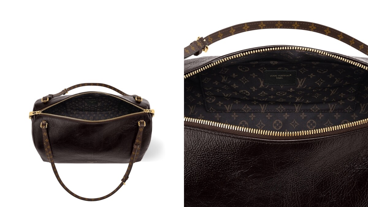 Louis Vuitton Express 手袋的 Monogram 提花內裡設計，展現低調奢華