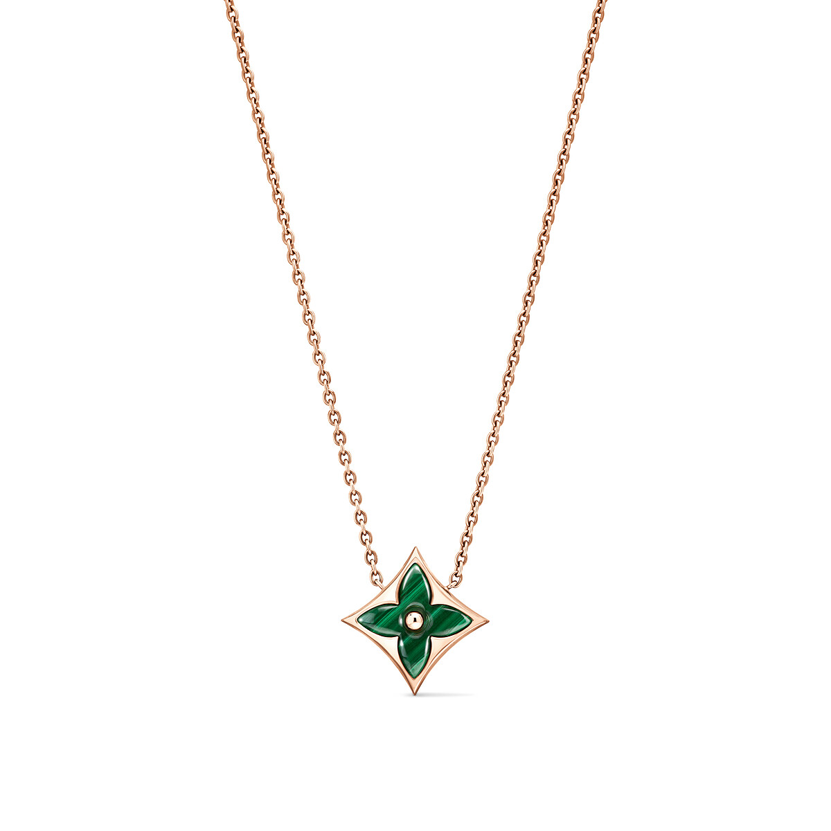 Color Blossom 項鍊 - 配玫瑰K金及孔雀石 $113,000