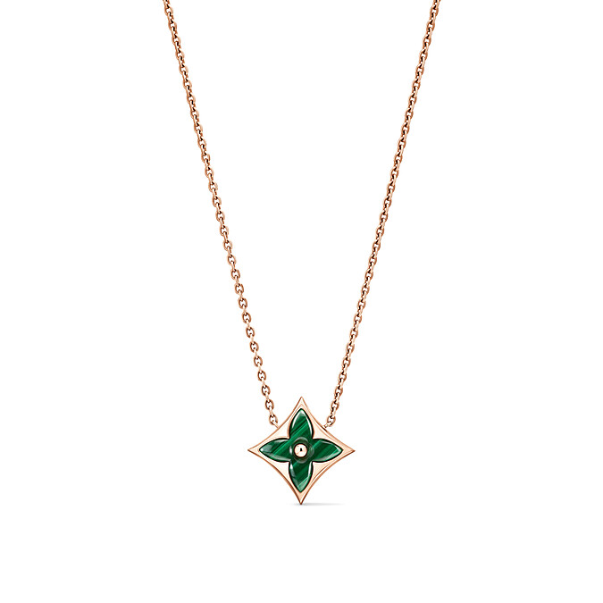 Color Blossom 項鍊 - 配玫瑰K金及孔雀石 $113,000