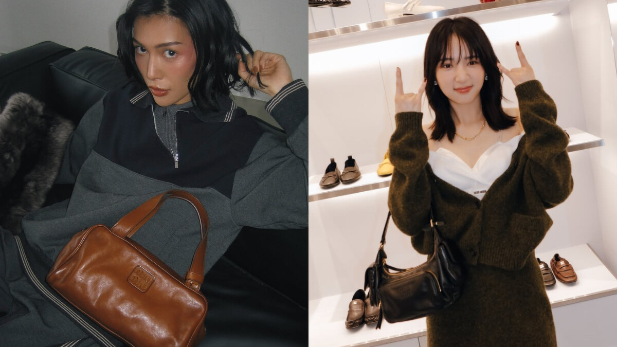 Miu Miu 2025秋冬系列形象圖，模特兒展示全新服飾與包款