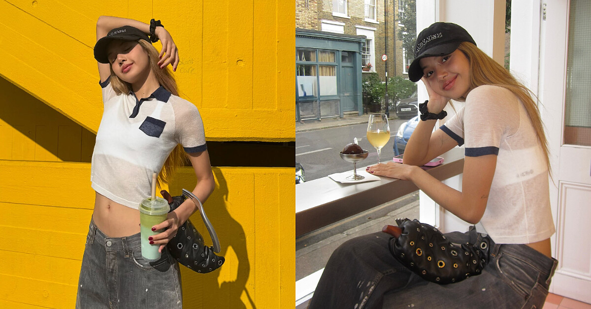 BLACKPINK Lisa 手提泰國設計師品牌 BOYY 的黑色辣椒造型包