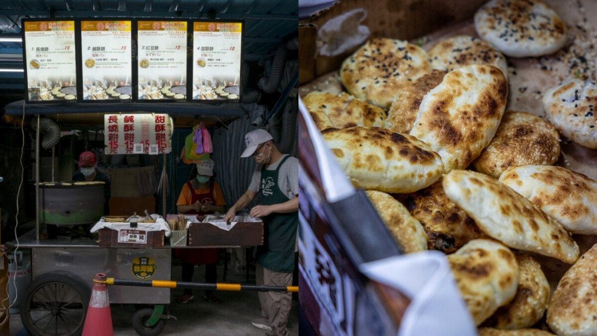 南機場夜市必比登推薦美食：無名推車燒餅