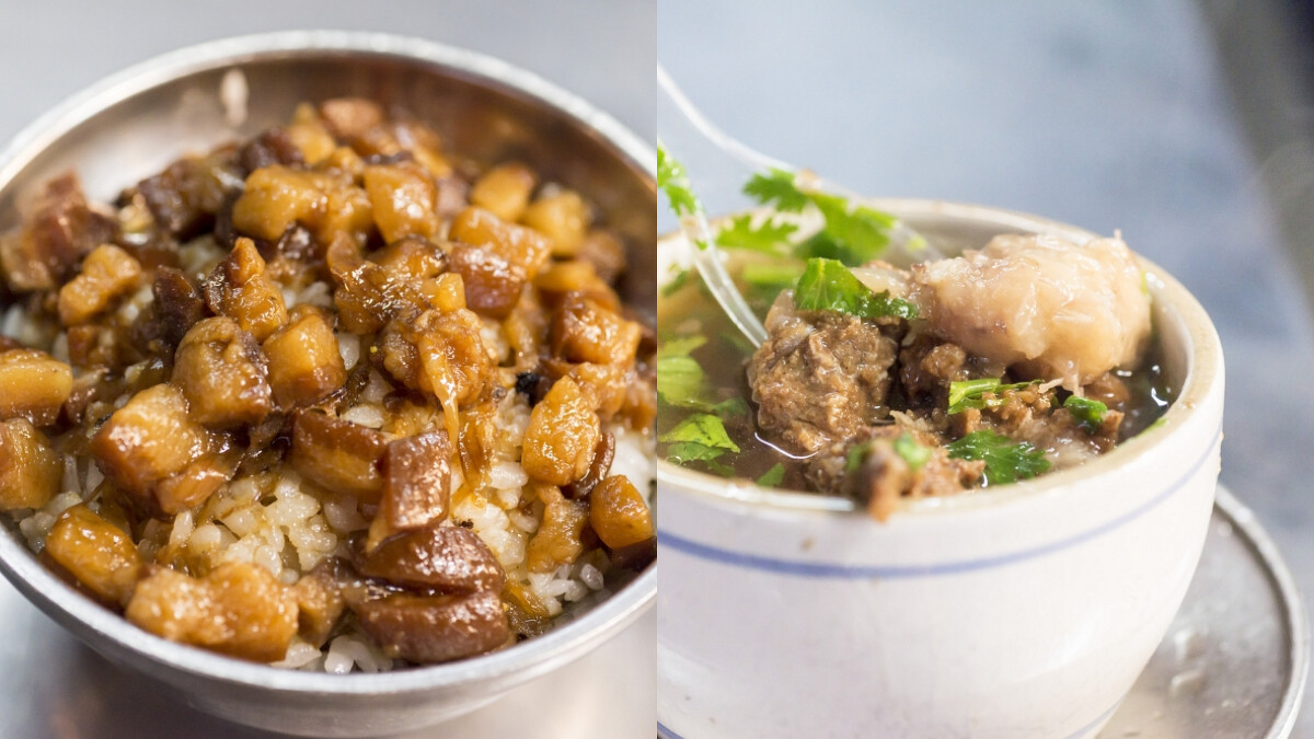 南機場夜市人氣美食：曉迪筒仔米糕的滷肉飯與排骨酥湯