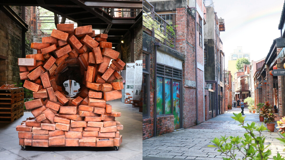 南機場夜市周邊景點：剝皮寮歷史街區的紅磚騎樓建築