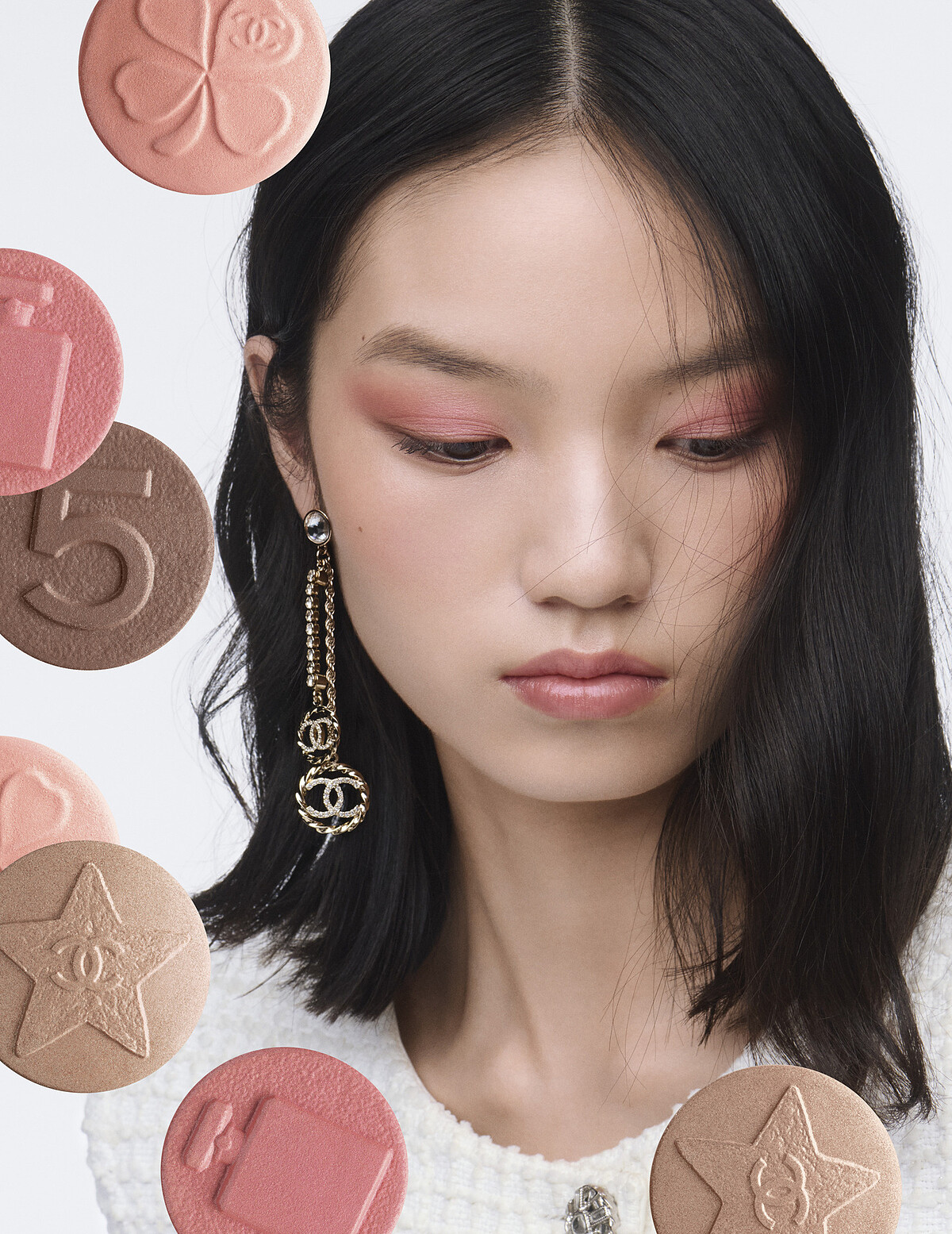 CHANEL香奈兒珠寶鈕扣四色眼影#209幸運形象照。