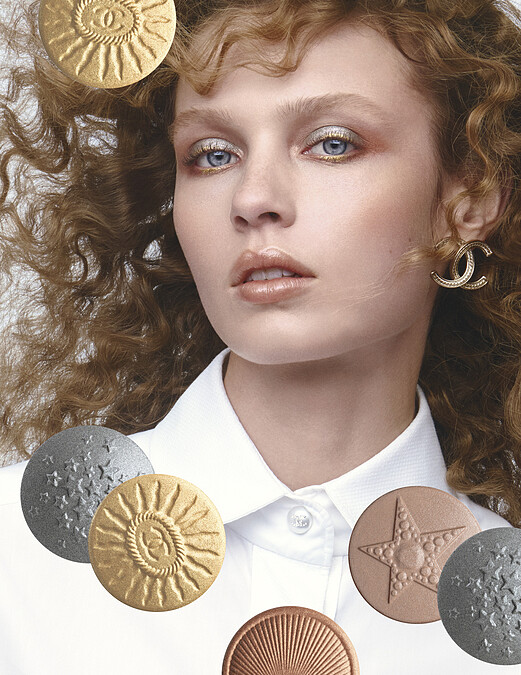 CHANEL香奈兒珠寶鈕扣四色眼影#229星際形象照。