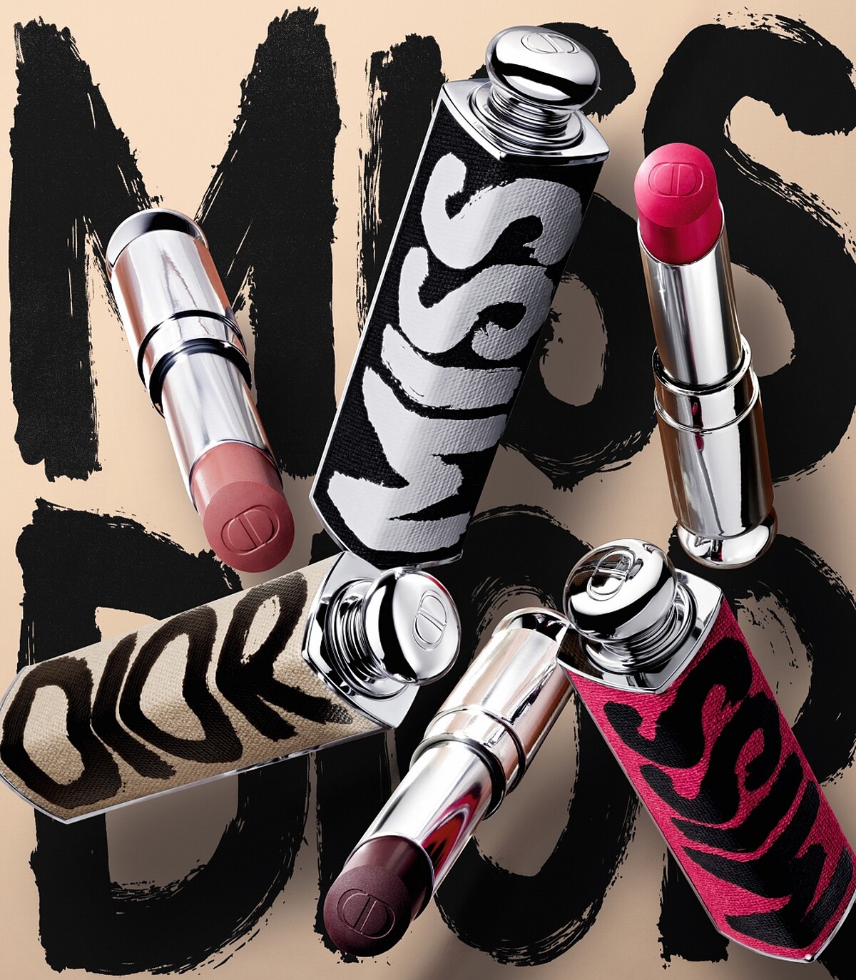 迪奧超癮誘唇膏外殼MISS DIOR限量版(時尚裸、經典黑、搶眼桃)，NT1,200