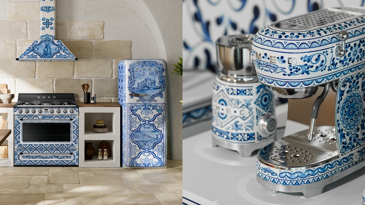 為居家點綴義式浪漫！Smeg與Dolce&amp;amp;Gabbana全新聯名美成畫，職人手繪把家電變藝術品
