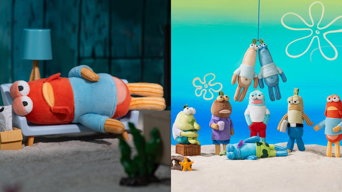 比奇堡居民系列掛飾，包含癱癱魚、打工魚等角色。