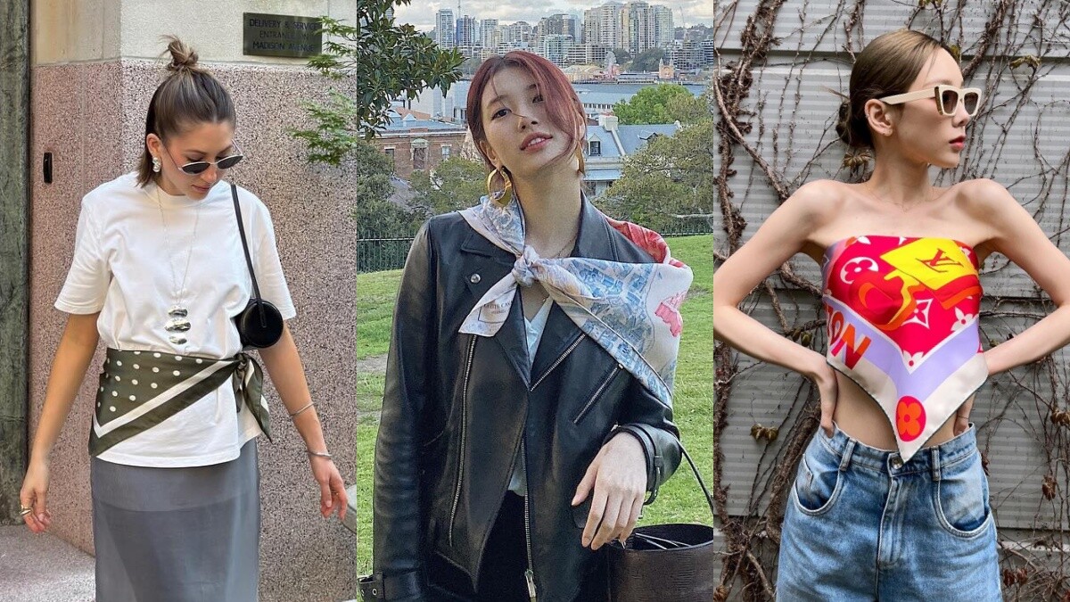 買了絲巾不會搭？10種搭配方法一次看：最流行的綁法與穿搭技巧，明星街拍都在用