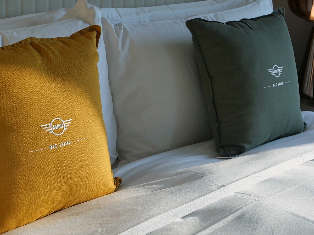 品牌 Logo 抱枕。